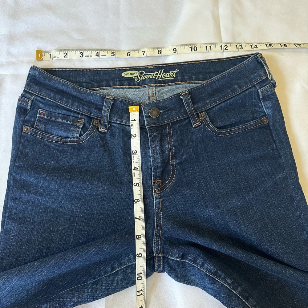 Old Navy Blue Straight Leg The Sweetheart Jeans Size 6 - Picture 3 of 7